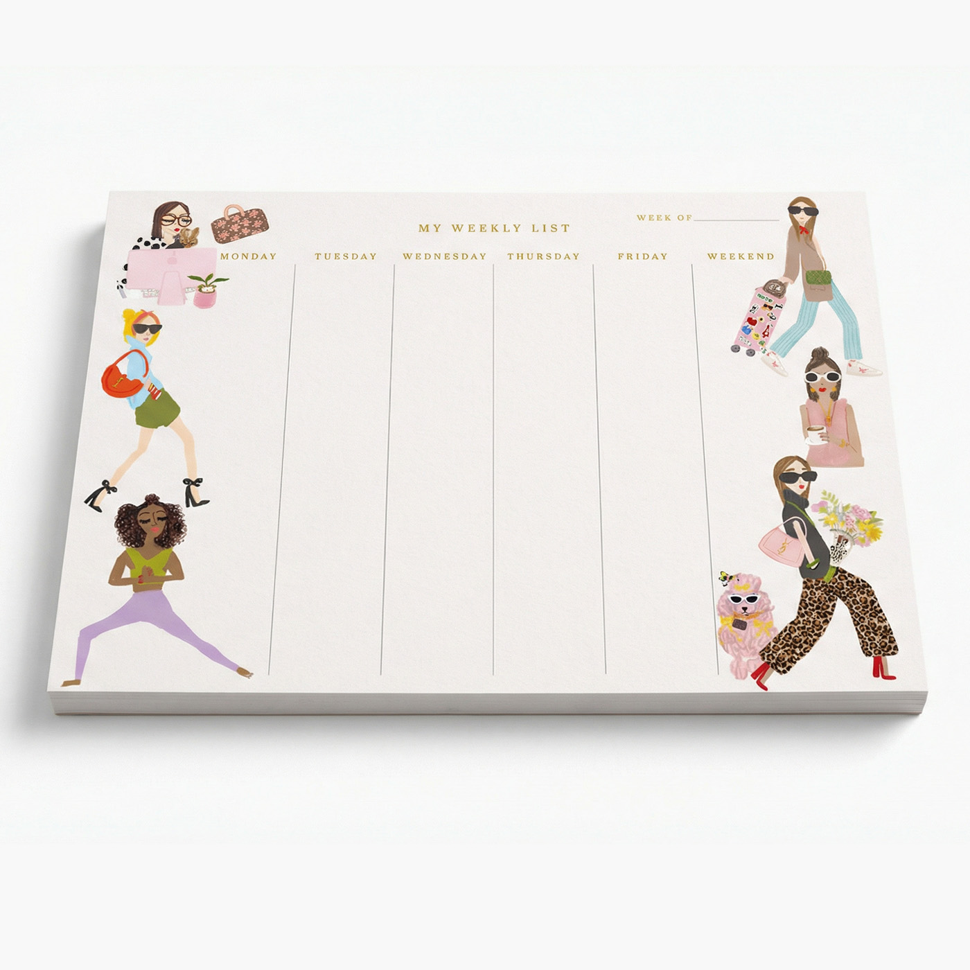 Chic Girls Weekly Desk Pad