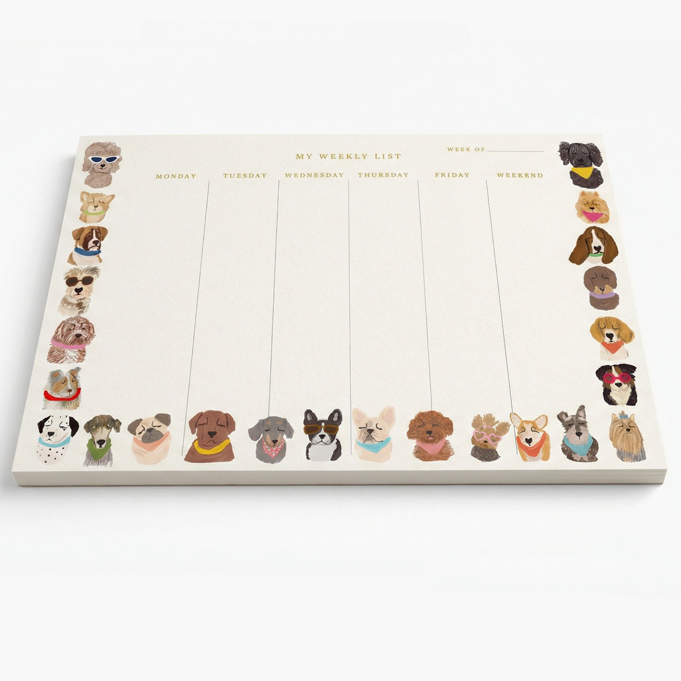 Furry Friends Weekly Desk Pad