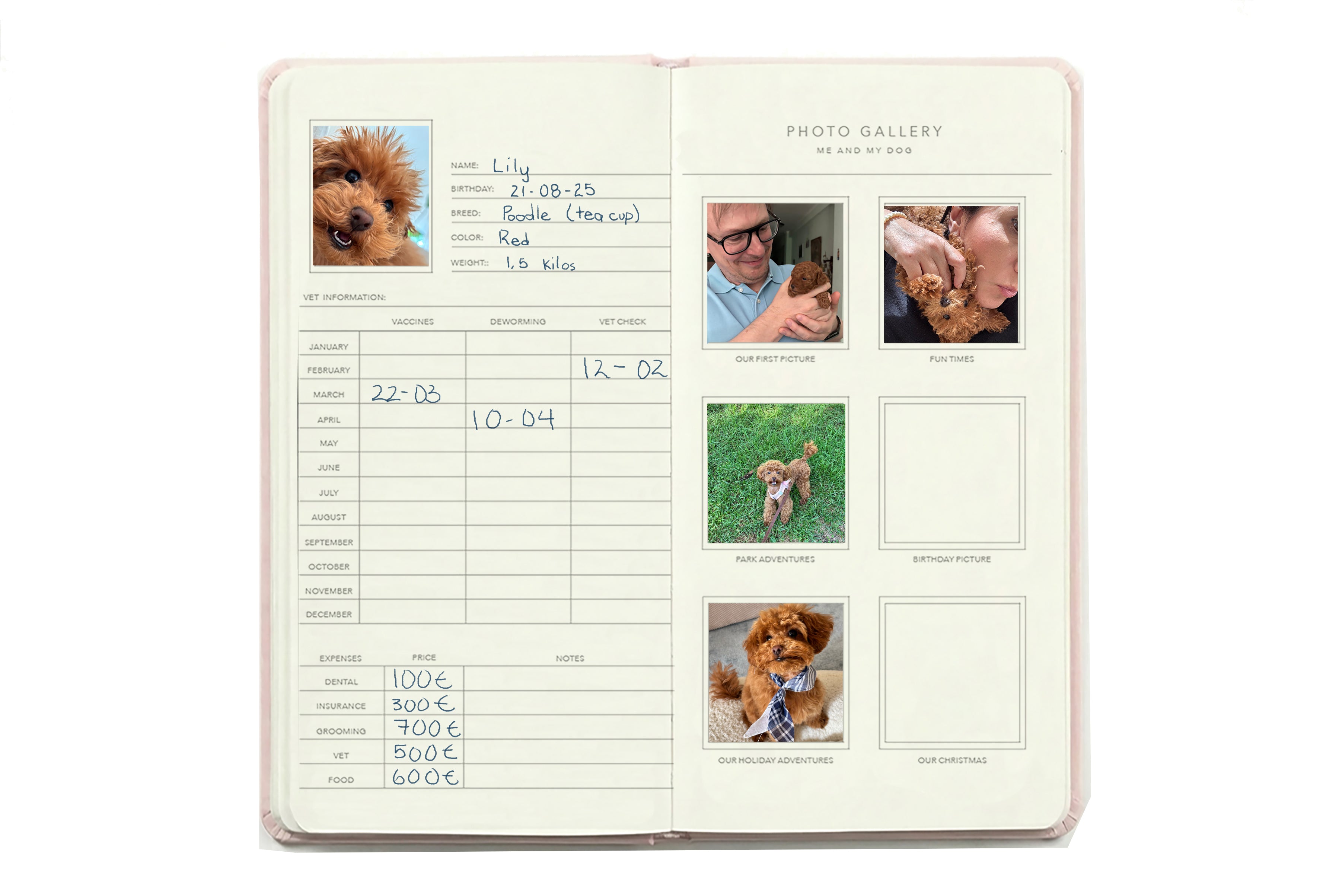 2027 Pocket Fashion and Dog Lovers Planner